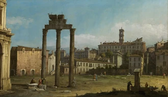 Reprodukcja Ruins of the Forum, Rome, Canaletto, Bernardo Bellotto