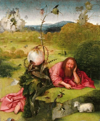 Reprodukcja Saint John the Baptist in the Wilderness, Hieronymus Bosch