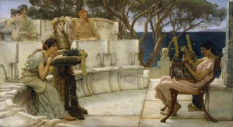 Reprodukcja Sappho and Alcaeus, Lawrence Alma-Tadema