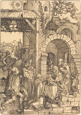 Reprodukcja The Adoration of the Magi, Albrecht Durer