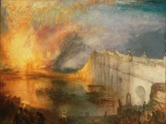 Reprodukcja The Burning of the Houses of Lords and Commons, William Turner