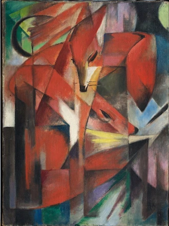 Reprodukcja The Foxes, Franz Marc