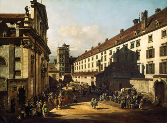 Reprodukcja Vienna, Dominican Church, Canaletto, Bernardo Bellotto