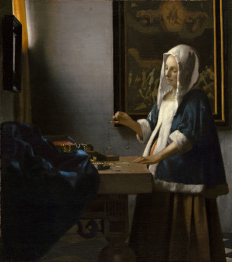 Reprodukcja Woman Holding a Balance, Johannes Vermeer