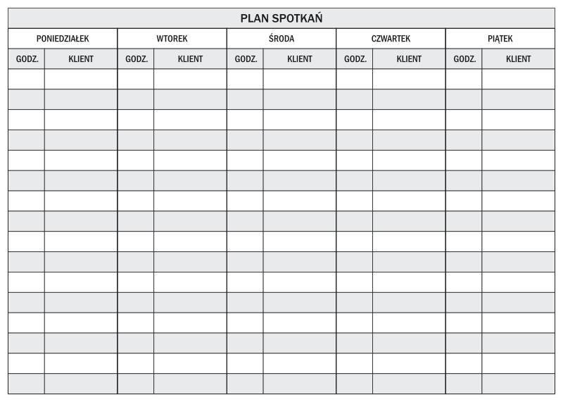suchościeralna tablica plan spotkań 087