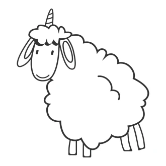 Szablon do malowania dla dzieci owieczka 2546