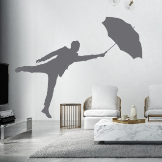 Szablon do malowania mężczyzna z parasolem 2399