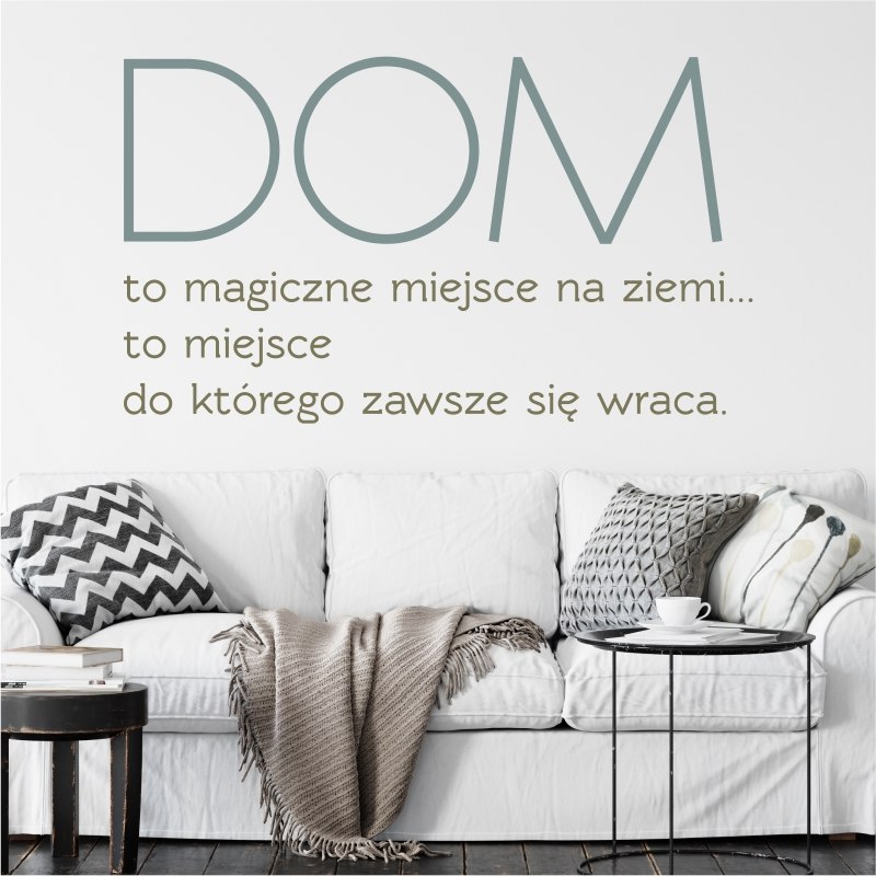 Szablon do malowania sentencja: Dom to magiczne miejscena ziemi 1943