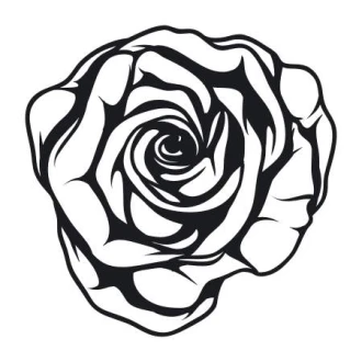 Szablon malarski kwiat róży 2043