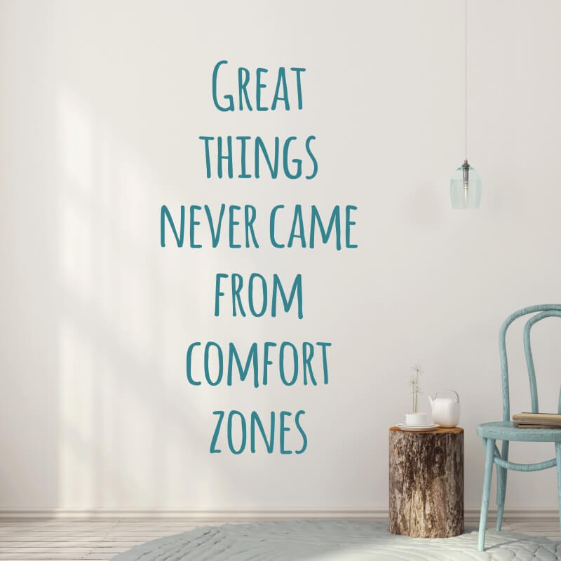 Szablon malarski sentencja Great things 2428
