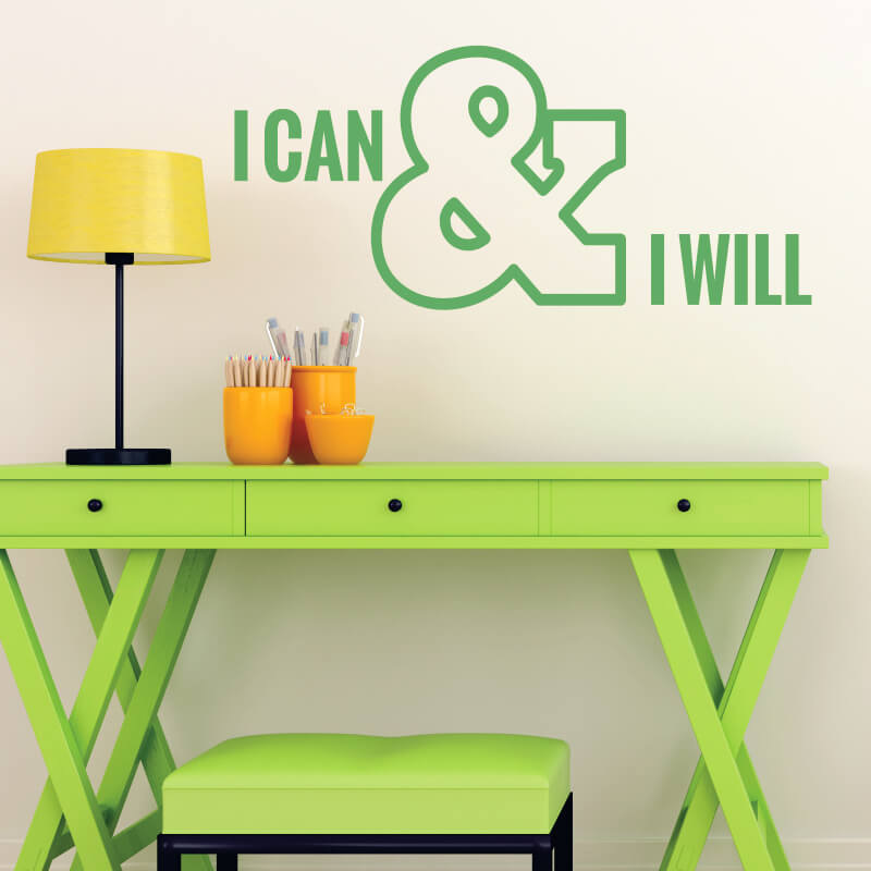 Szablon malarski sentencja I can and I will 2426