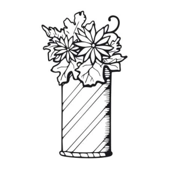 Szablon malarski wazon z kwiatami 2049