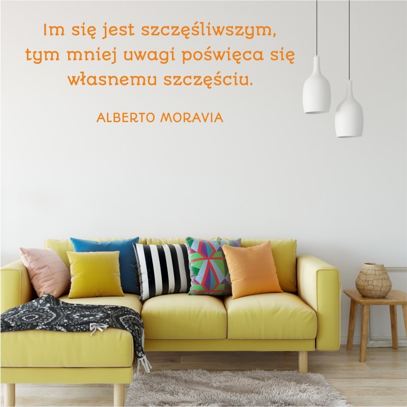Szablon na ścianę sentencja: Im się jest szczęśliwszym 1958