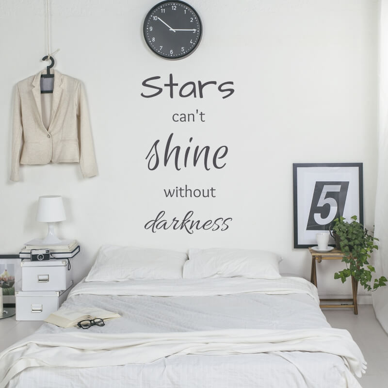 Szablon na ścianę Stars can't shine without darkness 2501