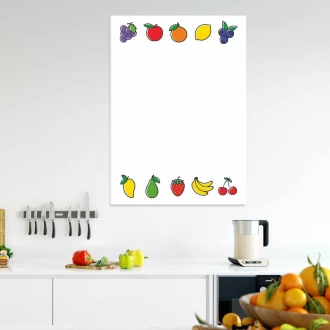 Tablica do kuchni suchościeralna warzywa i owoce 300