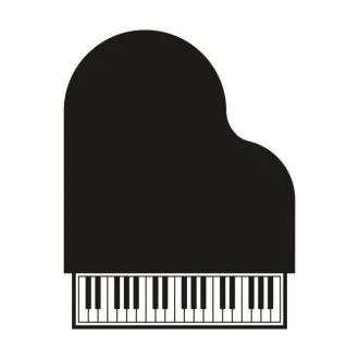 Naklejka kredowa 076 pianino