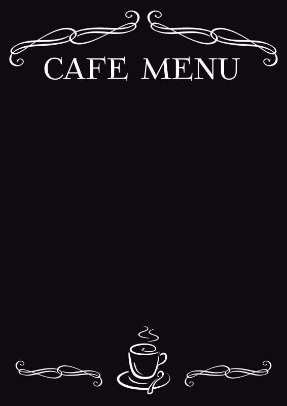 tablica kredowa z nadrukiem cafe menu 015