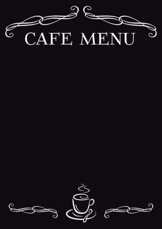 Tablica kredowa z nadrukiem cafe menu 015