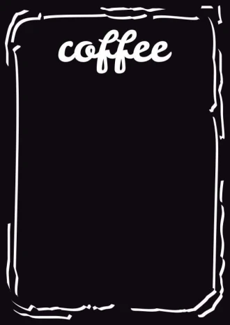 Tablica kredowa z nadrukiem coffee 010