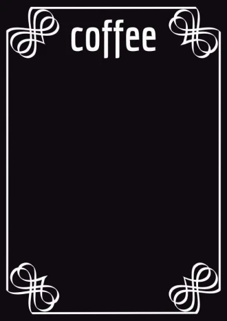Tablica kredowa z nadrukiem coffee 018