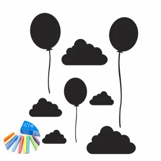 Naklejka kredowa dla dzieci balony chmury 316