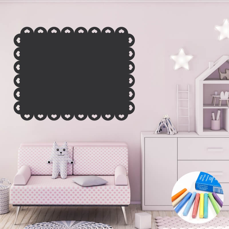 Tablica kredowa dla dzieci ornament serca 287