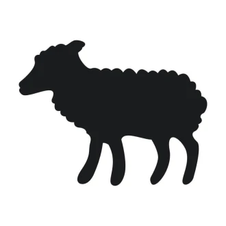 Naklejka kredowa dla dzieci owieczka 225