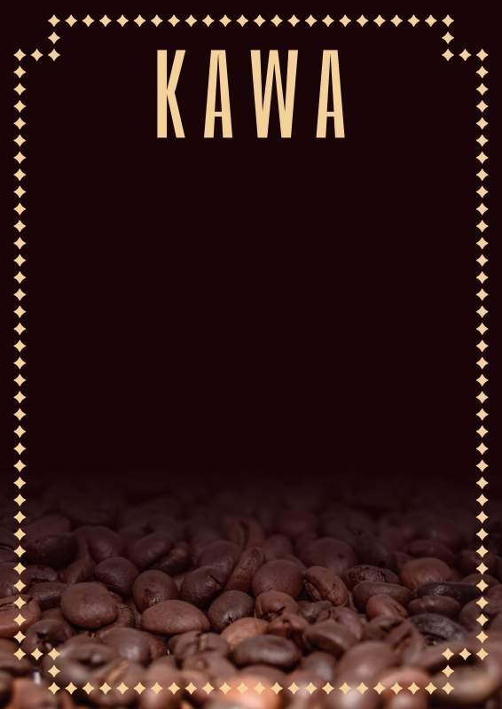 tablica kredowa z nadrukiem kawa 025