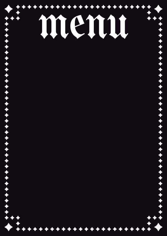 tablica kredowa z nadrukiem menu 019