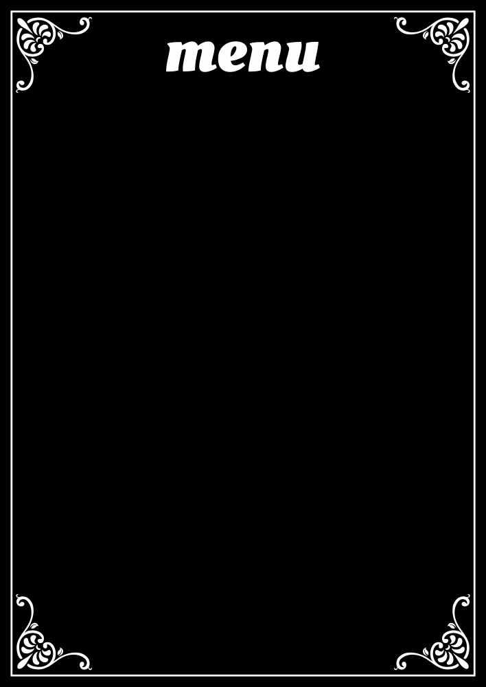 Tablica kredowa menu 063
