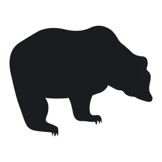 Naklejka kredowa niedźwiedź 138