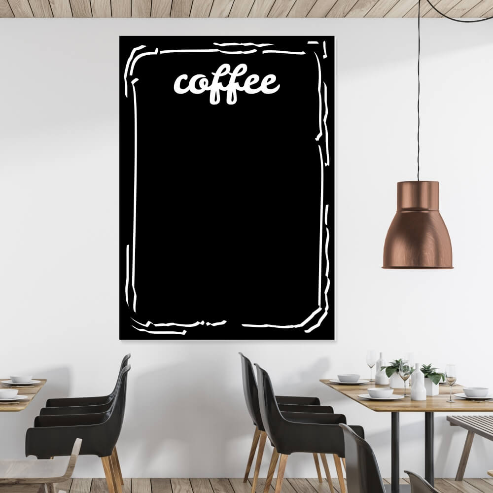 Tablica kredowa z nadrukiem coffee 010