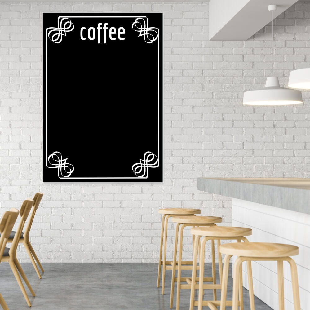 Tablica kredowa z nadrukiem coffee 018
