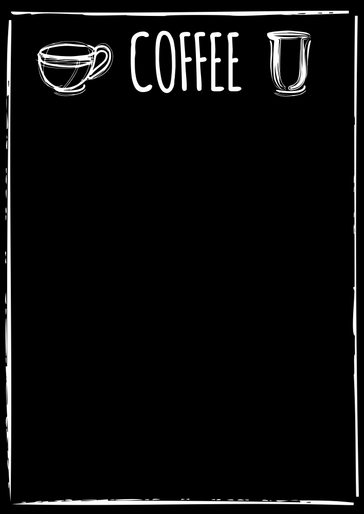 Tablica kredowa z nadrukiem coffee 086