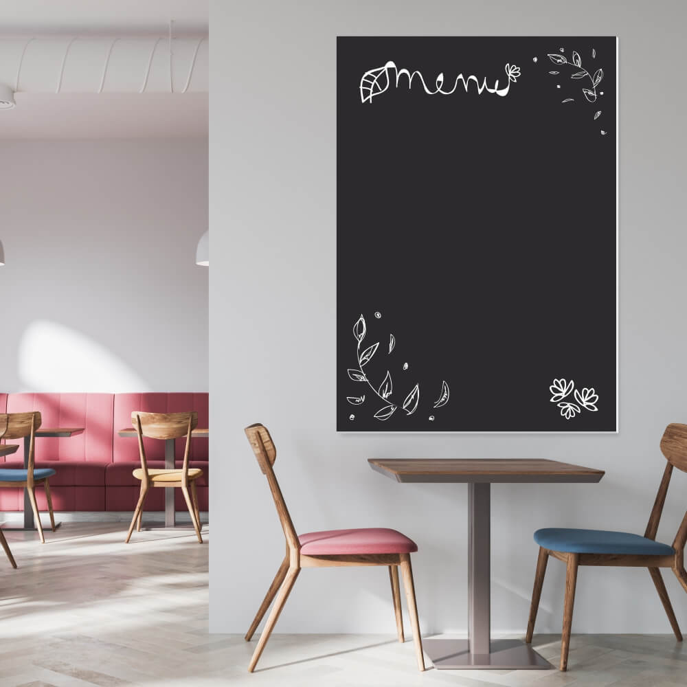 Tablica kredowa z nadrukiem menu 005