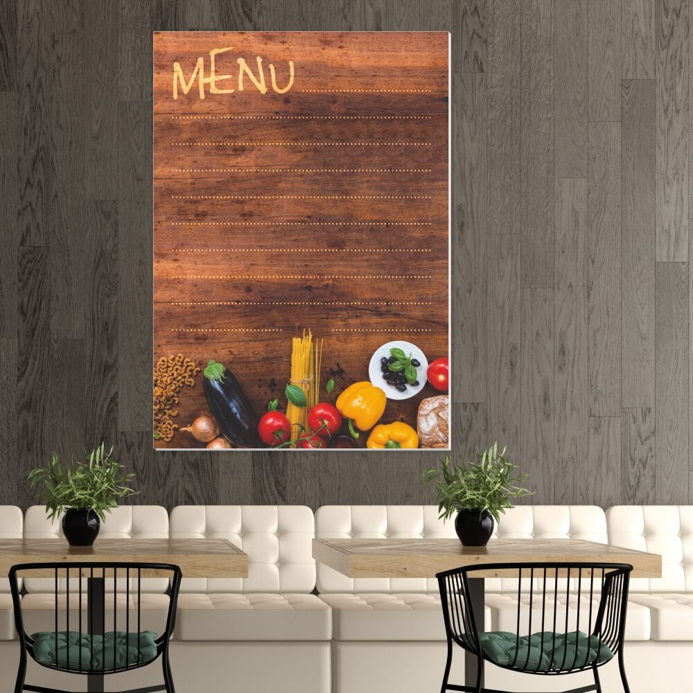 Tablica kredowa z nadrukiem menu 032