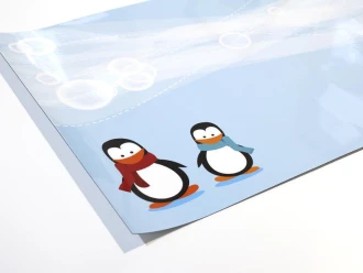 Tablica magnetyczna suchoscieralna dla dzieci pingwiny 133