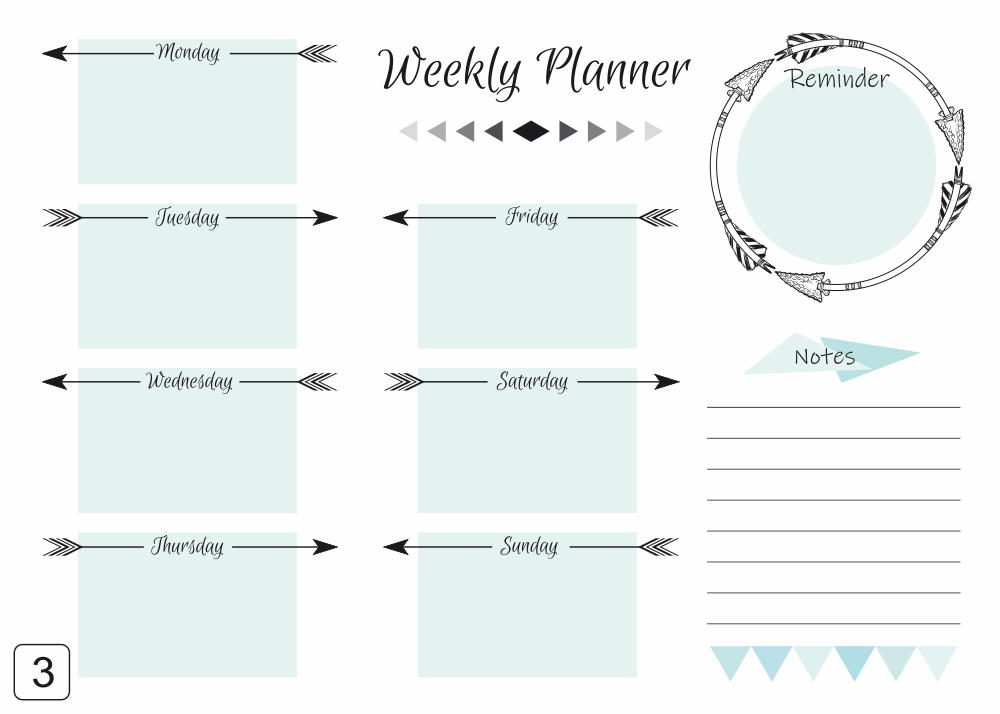 Tablica magnetyczna suchościeralna Weekly planner 405
