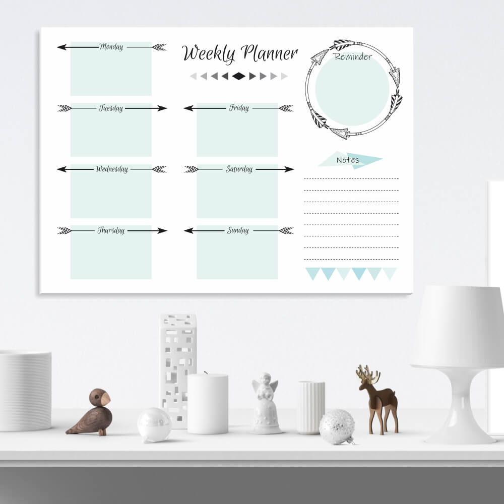 Tablica magnetyczna suchościeralna Weekly planner 405