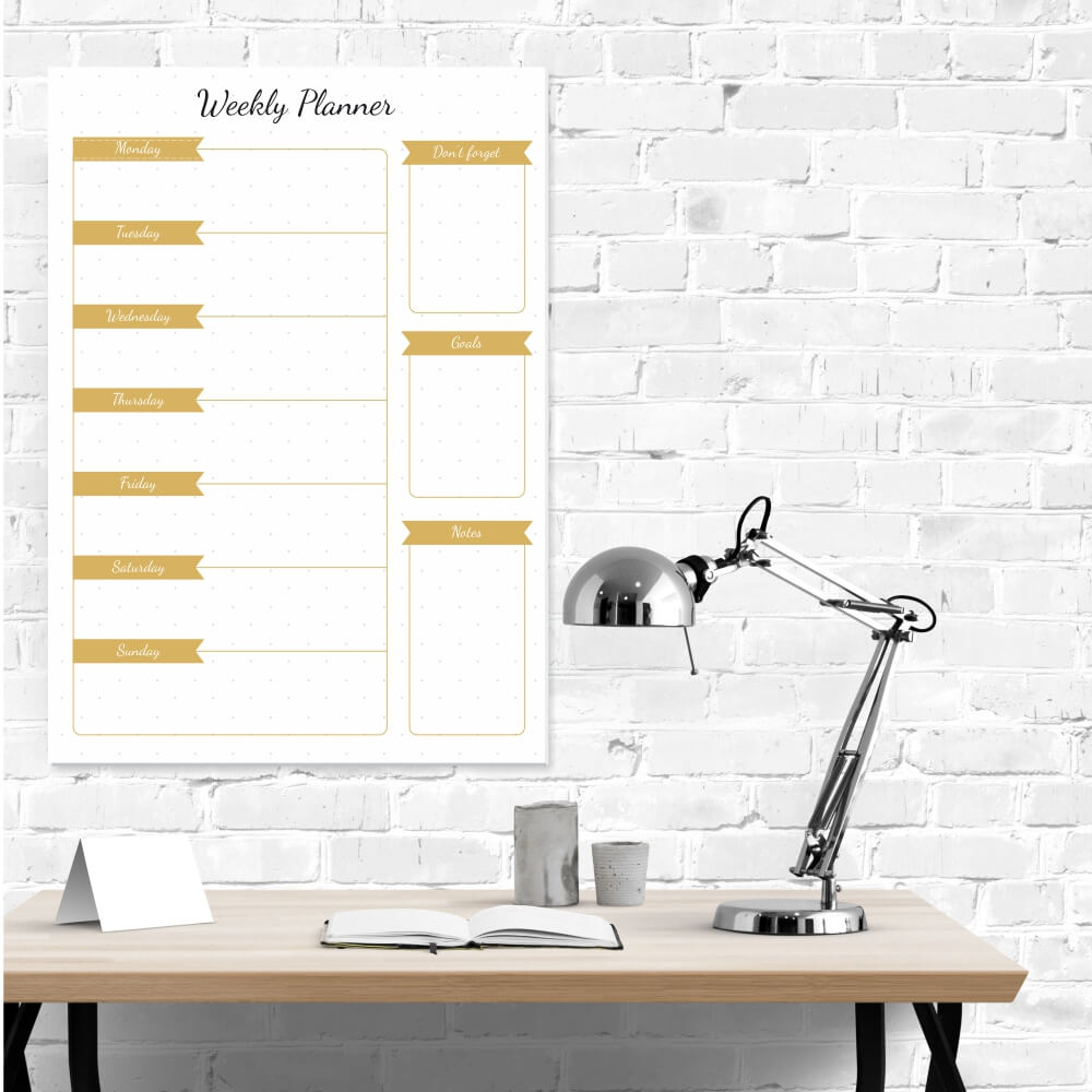 Tablica magnetyczna suchościeralna Weekly planner 407