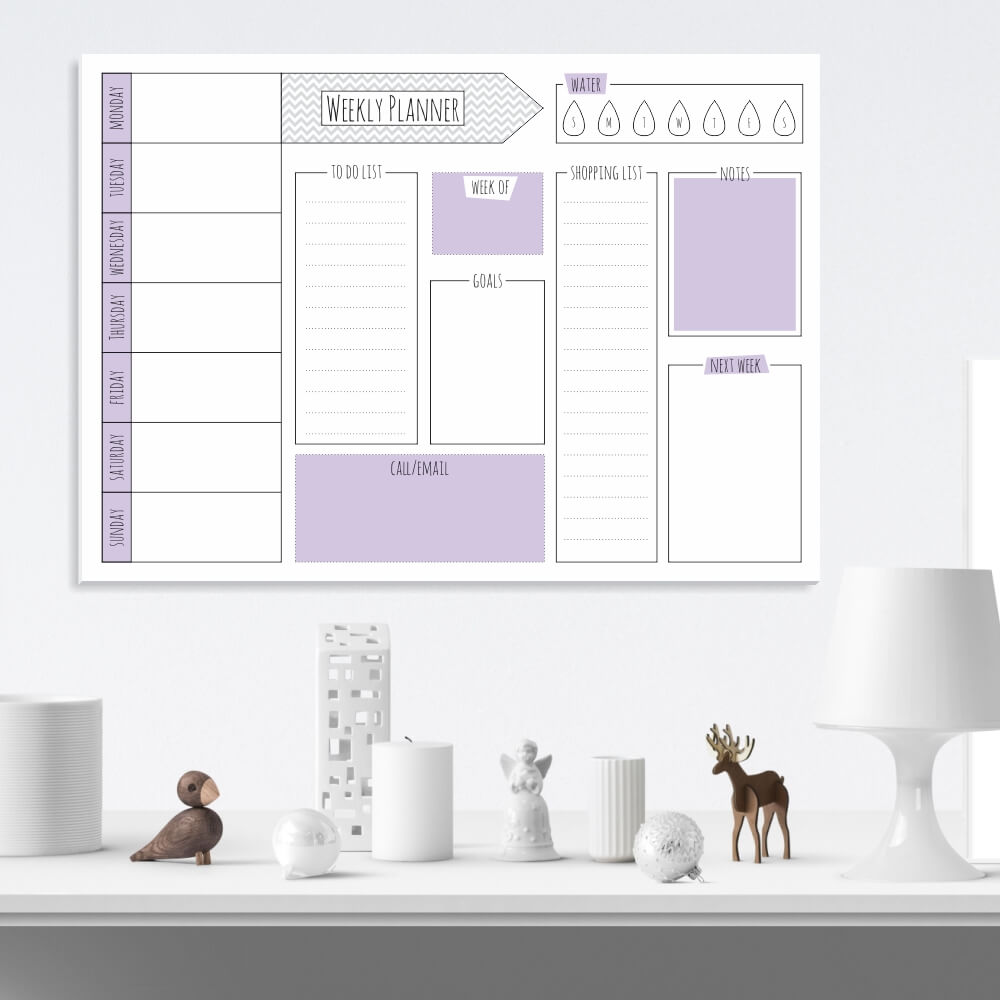 Tablica magnetyczna suchościeralna Weekly planner 411