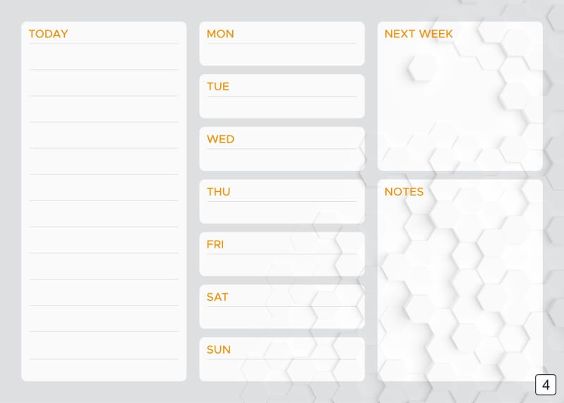 Tablica magnetyczna suchościeralna Weekly planner 427