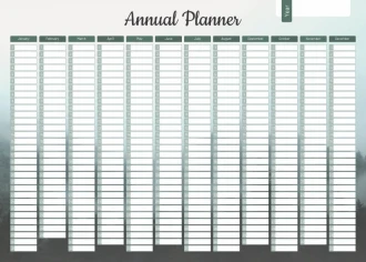 Tablica suchościeralna Annual planner 467