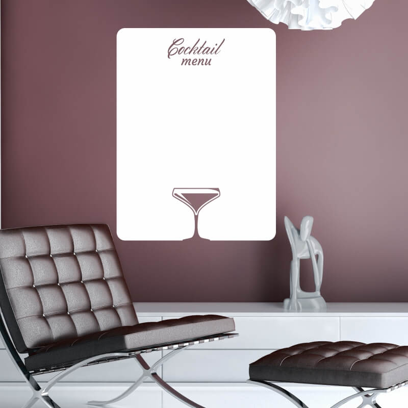 Tablica suchościeralna cocktail menu 252