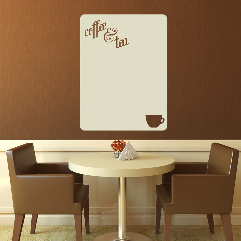 Tablica suchościeralna coffee and tea menu 237