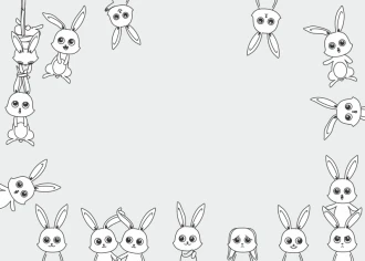 Tablica suchościeralna dla dzieci króliki 487