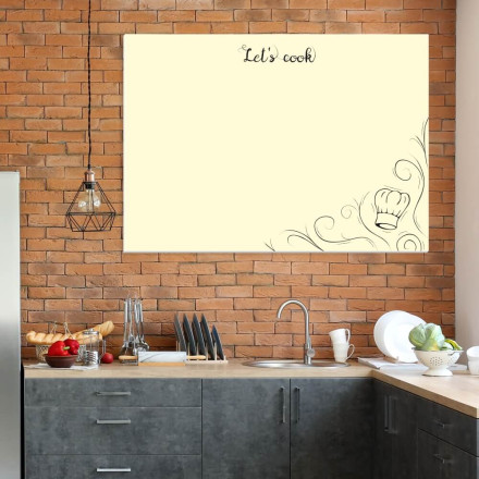Tablica suchościeralna do kuchni Lets cook 536