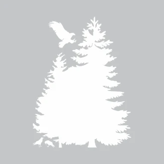 Tablica suchościeralna drzewa ptaki 303