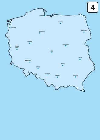 Tablica suchościeralna mapa Polski 239