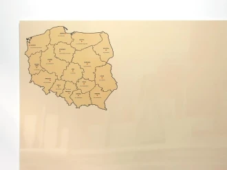 Tablica suchościeralna mapa Polski z podziałem na województwa 240